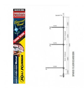 Terminale Bolentino Competizione Fluorocarbon 3 Ami Rock Amo FURANSU 1 MM 0,40-0,30