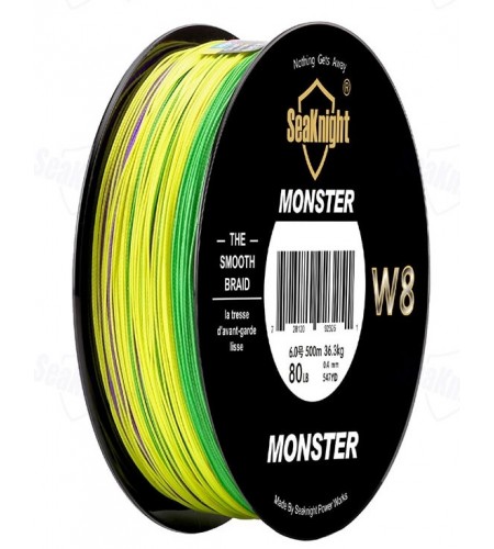 MULTI FIBRA MULTICOLOR LB 30 MM 0,23 MT 500 BRAID 8 FILI MONSTER W8 KG 13,6