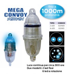 Luce Bolentino Profondo MEGA CONVOY Lumica Fino 1000 MT Luce 2 LED