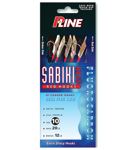 SABIKI P-LINE RIGS 100% FLUOROCARBON AMO ROSSO 6