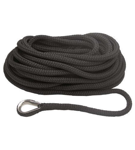 TRECCIA MOORING NERA CON REDANCIA MM 12 METRI 8