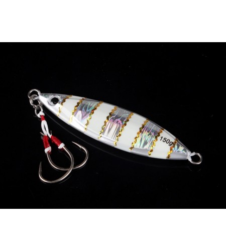 ARTIFICIALE SLOW JIGGING LURES 150 GR SILVER GLOW