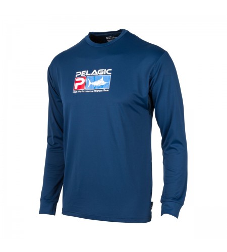 MAGLIA PELGIC MANICA LUNGA AQUATEK PERFORMANCE SHIRT NAVY