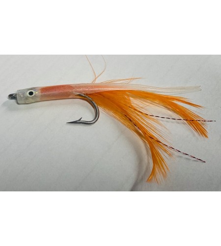 Artificiale Silicone Tuna Killer Clear Arancio cm 8