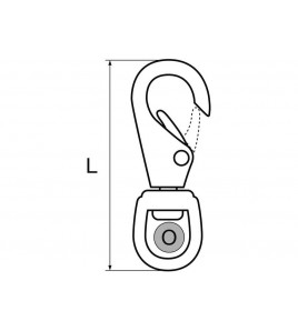 MOSCHETTONE GIREVOLE STANDARD L 85 MM FORO 18 MM