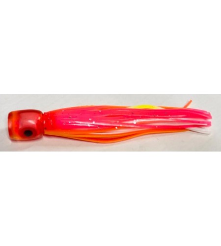 Kona Artificiale Traina in Testa Morbida gonna Silicone Pink Orange cm 12