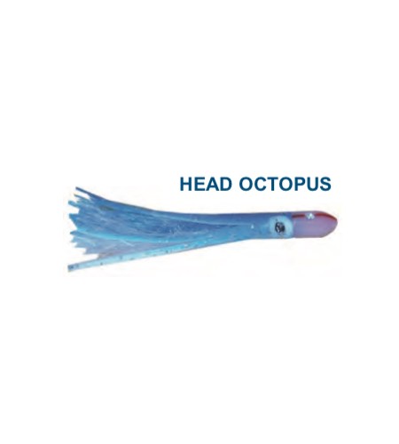 Artificiale head Octopus Blue Bianco cm 8 Gr 5