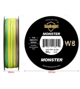 MULTI FIBRA MULTICOLOR LB 80 MM 0,40 MT 500 BRAID 8 FILI MONSTER W8 KG 36,3