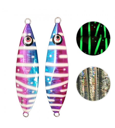 ARTIFICIALE SLOW JIGGING LURES ATS 260 GR BLUE PINCK GLOW