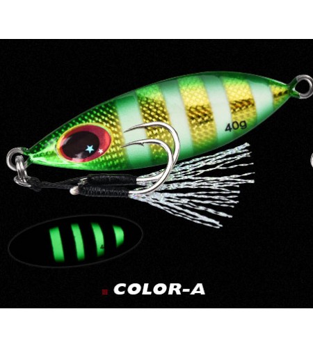 ARTIFICIALE SLOW JIGGING LURES ALL SLOW 60 GR GRENN GLOW