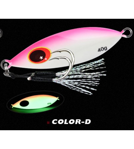 ARTIFICIALE SLOW JIGGING LURES ALL SLOW 60 GR PINCK GLOW WHITE