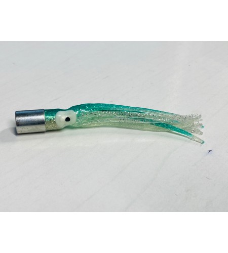 Kona Artificiale Traina in Testa Lega Gonna Silicone Green cm 7,5