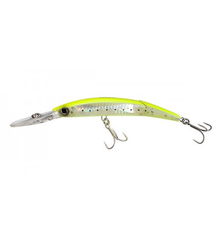 ARTIFICIALE TRAINA YO-ZURI CRYSTAL 3D MINNOW DEEP DRIVER JOINTED 130 MM SNODATO Chartreuse Silver