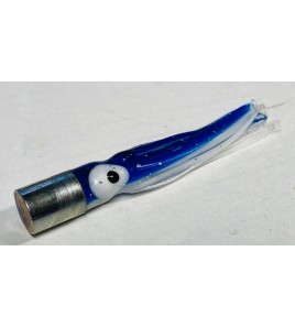 Kona Artificiale Traina in Testa Lega Gonna Silicone Blue White cm 6