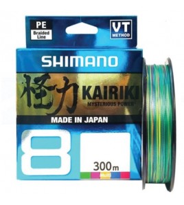 Trecciato Shimano Kairiki 8 300 mt Multi Color 0.230mm 22.5kg