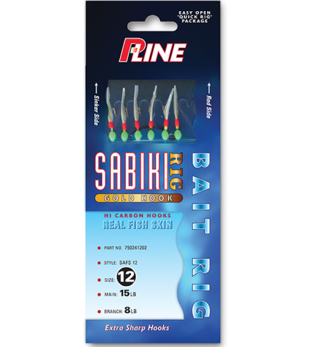 SABIKI P-LINE GOLD HOOKS MYLAR SABIKIS 8