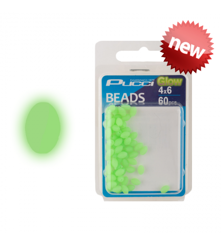 Perline PUCCI SOFT GREEN GLOW BEADS OVALI 4 MM 60 PZ