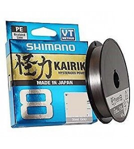 Trecciato Shimano Kairiki 8 300m STEEL GRAY 0.10mm 6.5 kg