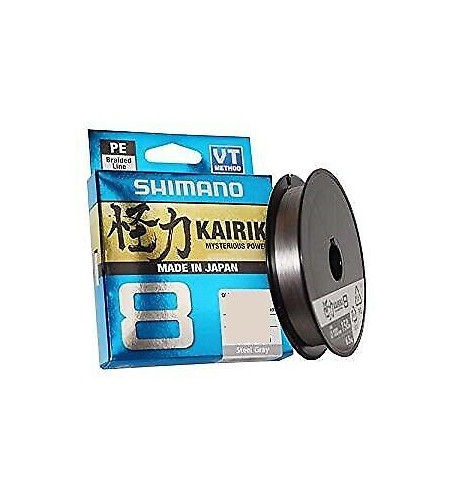 Trecciato Shimano Kairiki 8 300m STEEL GRAY 0.10mm 6.5 kg