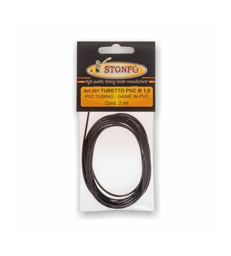 Protezione Terminale Traina Stonfo PVC DIAMETRO MM 0,80 2 Metri Colore Nero