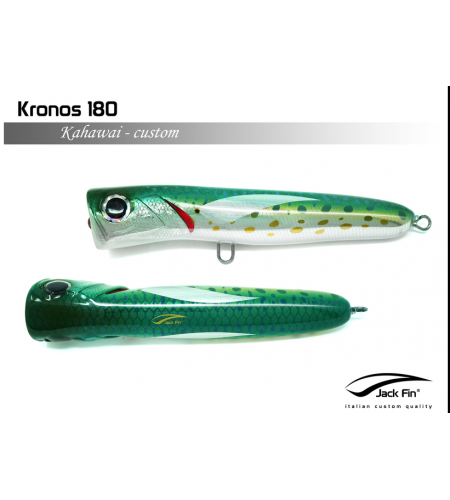 ARTIFICIALE POPPER JACK FIN KRONOS 180 GR 88 COLORE STRIPED KAHAWAI