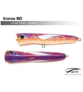 ARTIFICIALE POPPER JACK FIN KRONOS 180 GR 88 COLORE CORAL TROUT