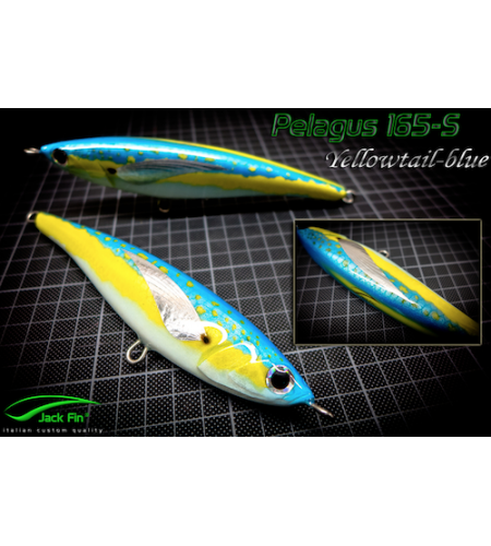 ARTIFICIALE STICK BAIT PELAGUS 165-S MM 165 GR 75 SINKING COLORE YELLOWTAIL BLUE