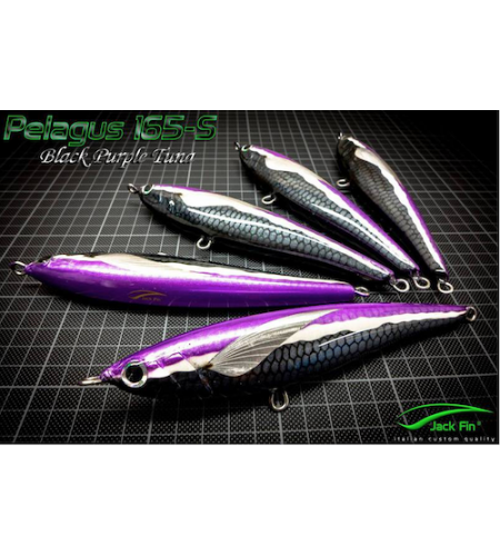 ARTIFICIALE STICK BAIT PELAGUS 165-S MM 165 GR 75 SINKING COLORE BLACK PURPLE TUNA