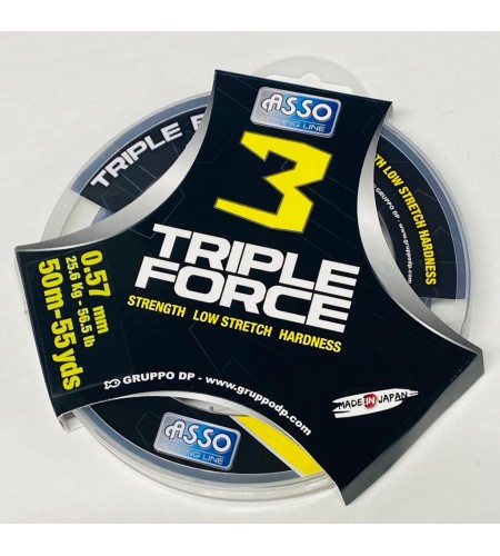 FILO PESCA ASSO TRIPLE FORCE MM 62 LB 66 MT 50 NYLON