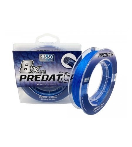 ASSO PE 8X PREDATOR 34,6 LB PE 3,0 TRECCIATO BLUE MT 300