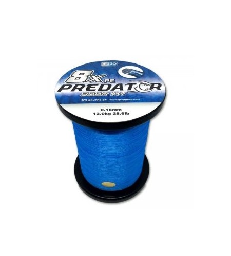 ASSO PE 8X PREDATOR 18 MM 34,3 LB PE 3,0 TRECCIATO BLUE MT 3000