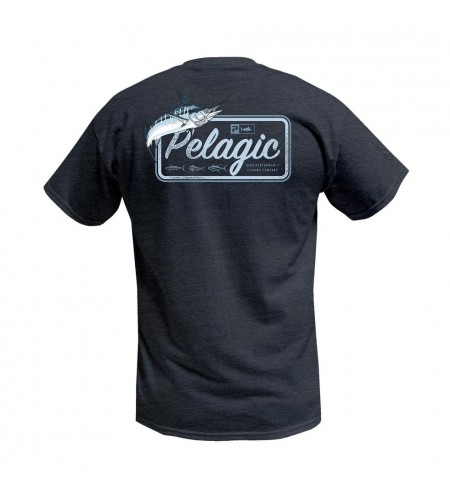 MAGLIA MANICA CORTA PELAGIC WHARF TRI-BLEND VINTAGE NERA