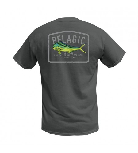 MAGLIA MANICA CORTA PELAGIC GAME FISH PREMIUM T-SHIRT CHARCOAL