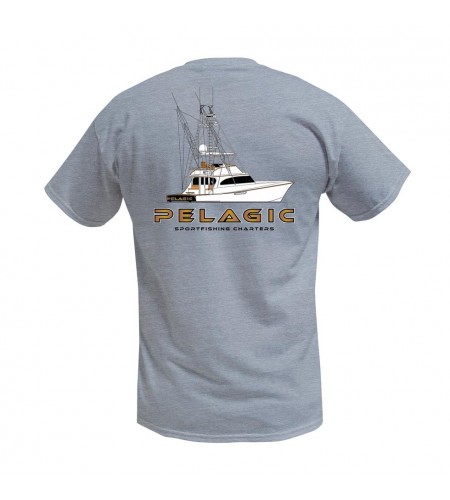 MAGLIA MANICA CORTA PELAGIC PELAGIC SPORTFISHING PREMIUM T-SHIRT GREY