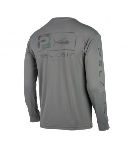 MAGLIA PELAGIC MANICA LUNGA AQUATEK ICON LONG SLEEVE PERFORMANCE SHIRT CHARCOAL