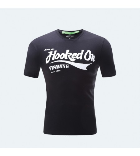 MAGLIA BKK Hooked on Fishing T-Shirt BLACK