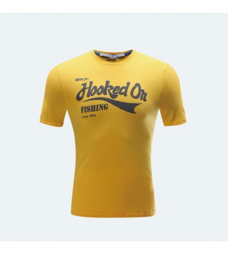 MAGLIA BKK Hooked on Fishing T-Shirt YELLOW