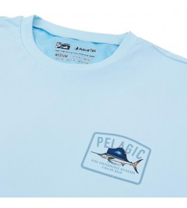 MAGLIA PELGIC MANICA LUNGA AQUATEK GAME FISH PERFORMANCE FISHING SHIRT LIGHT BLUE 