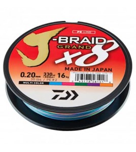 Trecciato DAIWA J-BRAID GRAND X8 0,35 MM Colore MULTI 300 MT LB 79 LB 36 KG