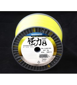 Trecciato Line Kairiki 8 3000m 0.35mm 39.5kg Yellow