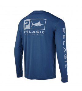 MAGLIA PELAGIC MANICA LUNGA AQUATEK ICON LONG SLEEVE PERFORMANCE SHIRT Smokey Blue