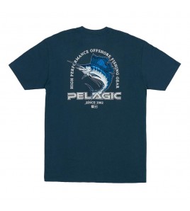 MAGLIA MANICA CORTA PELAGIC FLYING SAILFISHING PREMIUM T-SHIRT SMOKE BLUE