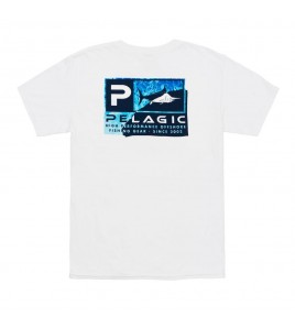 MAGLIA MANICA CORTA PELAGIC FLYING TORN ICON PREMIUM T-SHIRT BIANCO BLUE