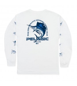 MAGLIA MANICA CORTA PELAGIC FLYING SAIL LS TEE WHITE