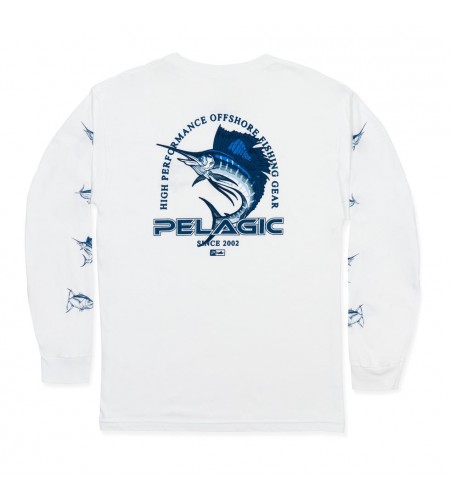 MAGLIA MANICA CORTA PELAGIC FLYING SAIL LS TEE WHITE