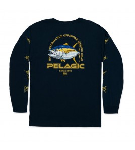 MAGLIA MANICA CORTA PELAGIC FLYING YFT LS TEE NAVY