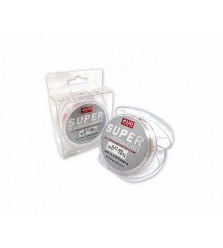 FILO ASSO SUPERFLUOROCARBON MM 0,30 LB 15,2 MT 50 INVISIBILE