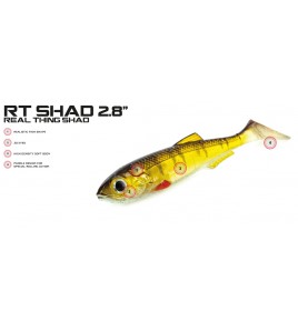 RT SHAD 2.8 REAL THING SHAD MOLIX COLORE 92 PEARL WHITE CM 7