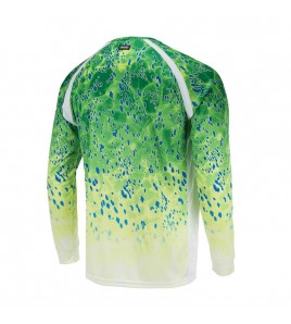 MAGLIA PELAGIC VAPORTEK FISHING SHIRT PERFORMANCE GREEN DORADO