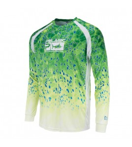 MAGLIA PELAGIC VAPORTEK FISHING SHIRT PERFORMANCE GREEN DORADO